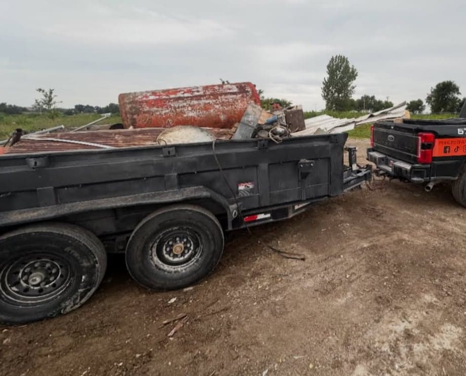 Trailer loaded with scrap